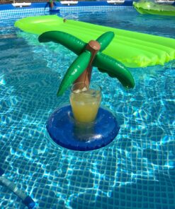 GoFloats Inflatable Pool and Hot Tub Drink Holders (3 Pack) (Choose - Unicorn, Flamingo, Palm Tree and More) 37 81NTKZHTLiL