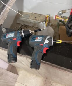 BOSCH CLPK22-120 12V Max Cordless 2-Tool 3/8 in. Drill/Driver and 1/4 in. Impact Driver Combo Kit with 2 Batteries, Charger and Case,Blue 12V Kit 40 81NTh9Jpr2L