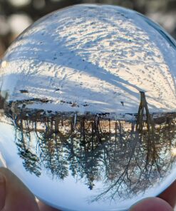 Amlong Crystal Meditation K9 Crystal Ball 3.25 inch (80mm) Diameter for Photography, Lensball, Decorative Ball with Free Crystal Stand and Gift Box, Clear 35 81NV6ZB60sL