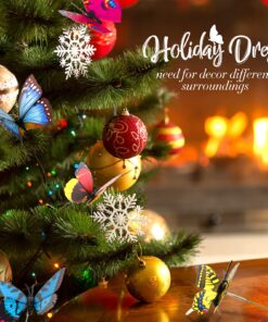 Teenitor 40 Pcs Butterfly Stakes, 5 Different Size Garden Ornaments Patio Decor Butterfly Party Supplies Outdoor Yard Stakes Decorative 1 1.7/2.7/3.5/4.8/5.9inch 33 81NW9P12DS