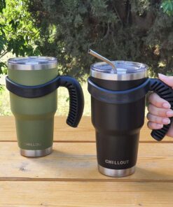 CHILLOUT LIFE Handle for YETI Cup 30 oz - Ozark Trail 30 oz Tumblers, Comfortable Replacement Handle for 30 oz YETI Tumbler & More (Black Handle Only) 30 oz - 1 Pack Black 25 81NXDyADV5L 1