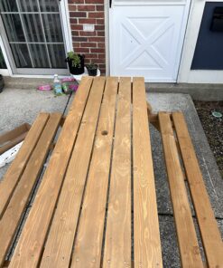 Best Choice Products 2-in-1 Transforming Interchangeable Outdoor Wooden Picnic Table Garden Bench for Backyard, Porch, Patio, Deck w/Umbrella Hole - Natural 53 81NY0ssbp4L