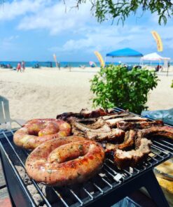 Fire Sense 60508 Notebook Charcoal BBQ Grill 3.5mm Cooking Bars Instant Foldable & Easy Portability For Outdoor Barbecues Camping Traveling Picnics Garden Beach Party - Black Charcoal Grill 32 81NYATLJknL