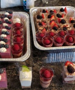 Juvale 72 Pieces Assorted Dessert Cups for Appetizers, Snacks, Plastic Shot Glasses 3oz and 5oz, Cups for Anniversary, Wedding Reception, Baby Shower, Birthday Party (Serves 36) 40 81NZj3zmDFL