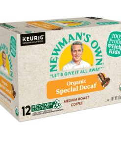 Newman's Own Organics Special Blend Decaf Keurig Single-Serve K-Cup Pods, Medium Roast Coffee, 72 Count (6 Packs of 12) Decaf Special Blend 25 81Nb3UopFuL