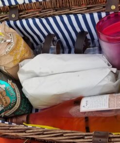 Wicker Picnic Basket for 2 with Waterproof Picnic Blanket, Picnic Set for 2 with Sand-Proof Beach Mat,Willow Hamper Service Gift Set for Camping and Outdoor Party Best Gift 15.4" For 2 46 81NcUvGEPL