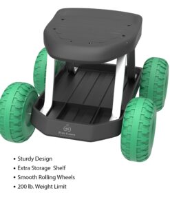 Pure Garden 82-VY021 Garden Cart Scooter with Seat, 17.5x19, Midnight 21 81NdRhKirRL