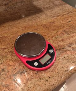 Ozeri Pronto Digital Multifunction Kitchen and Food Scale, Black on Red 35 81Ndlyef02L