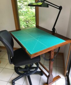 Studio Designs Vintage Drafting Table - Antique Design Solid Wood Drafting Table with Built-In Pencil Groove and Pencil Ledge - Angle Adjustable Work Surface Rustic Oak 42" 83 81NdnAgCdNL