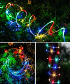 Bebrant LED Rope Lights Battery Operated String Lights-40Ft 120 LEDs 8 Modes Outdoor Waterproof Fairy Lights Dimmable/Timer with Remote for Camping Party Garden Holiday Decoration Multi-Colored 1 Pack 22 81NeBINfEL