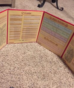 Stratagem The Master's Tome 4-Panel Customizable GM Screen with Free Inserts – Dry Erase, Dungeon & Game Master Accessory for Tabletop RPG Campaigns (Red) Red 17 81NeaQDNgBL