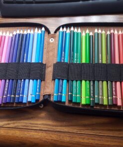 Speedball Art Products Genuine Leather Storage Case for Pencils, Makers, Pens and Art Supplies Antique Brown 120 Pencil Capacity 62 81NfSy9okL