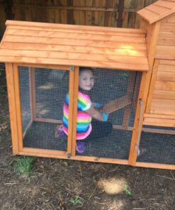 Best Choice Products 80in Outdoor Wooden Chicken Coop Multi-Level Hen House, Poultry Cage w/Ramps, Run, Nesting Box, Wire Fence, 3 Access Areas 39 81NhHWfUVUL