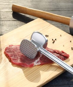 New Star Foodservice 36398 Wood Handle Aluminum Meat Tenderizer/Mallet/Hammer, 13-Inch Overall 17 81NhMewLM7L 1