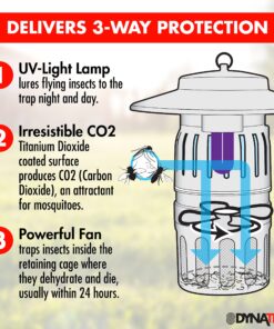 DynaTrap DT1050SR Mosquito & Flying Insect Trap – Kills Mosquitoes, Flies, Wasps, Gnats, & Other Flying Insects – Protects up to 1/2 Acre 33 81NifhT sxL
