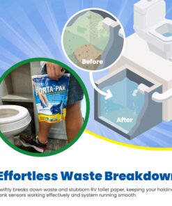 Porta-Pak Holding Tank Deodorizer Drop-Ins by Walex, Controls Unpleasant Odors Even at Extreme Temperatures, Commercial Strength, Fresh Fragrance, Made In The USA, 10 Treatments 24 81Nii0y5Y1L