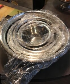 FineDine Stainless Steel Mixing Bowls (Set of 6) - Easy To Clean, Nesting Bowls for Space Saving Storage, Great for Cooking, Baking, Prepping 6 Pack 48 81Njn8WEu3L