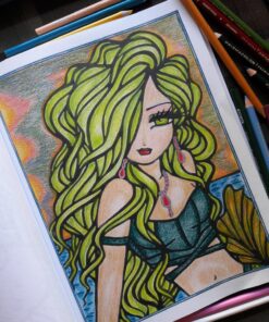 Sweet & Simple Whimsy Girls: Mermaids and More to Color 100 81Nk4cHdsAL