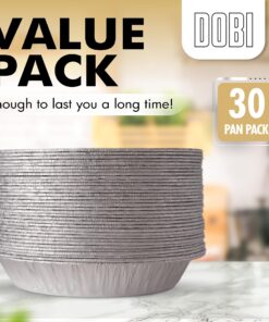 Alternative view of 9" Pie Pans [30 Pack] - Heavy Duty Standard-Sized Disposable Aluminum Foil Pie Tins for Baking and Serving 30 9 Inch - Standard Size