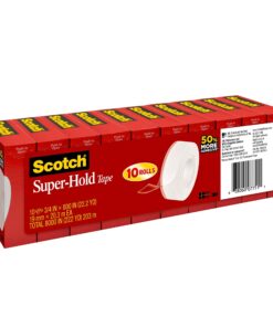 Scotch Super-Hold Tape, 10 Rolls, Transparent Finish, 50% More Adhesive, Trusted Favorite, 3/4 x 800 Inches, Boxed (700S10) 1 16 81NmlYohZcS