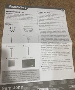 Discovery Kids Gemstone Dig Stem Science Kit by Horizon Group Usa, Excavate, Dig & Reveal 11 Real Gemstones, Includes Goggles, Excavation Tools, Streak Plate, Magnifying Glass & More 39 81NooBnrmcL