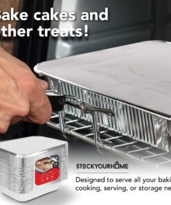 Foil Pans with Lids - 9x13 Aluminum Pans with Covers - 25 Foil Pans and 25 Foil Lids - Disposable Food Containers Great for Baking, Cooking, Heating, Storing, Prepping Food 25 Pack w/Lids 24 81NpQGo2WAL