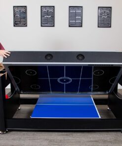 Triple Threat 6-ft 3-in-1 Multi Game Table with Billiards, Air Hockey, and Table Tennis 31 81NplsVzAaL