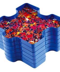 Ravensburger Sort and Go Jigsaw Puzzle Accessory - Sturdy and Easy to Use Plastic Puzzle Shaped Sorting Trays to Organize Puzzles Up to 1000 Pieces, Blue 42 81Npzj7EopL