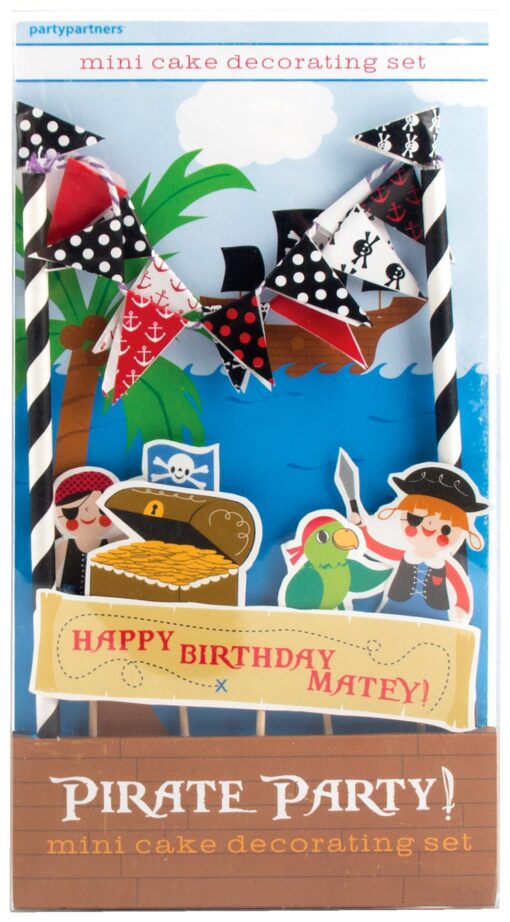 Party Partners Design Mini Cake Decor Kit, Pirate Party