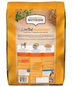Rachael Ray Nutrish Limited Ingredient Lamb Meal & Brown Rice Recipe, Dry Dog Food, 14 Pound Bag (Packaging Design May Vary) Dry Food 14.00 Pound (Pack of 1) 25 81NqbtSenwL