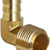 Anderson Metals Brass Hose Fitting, 90 Degree Elbow, 1/2" Barb x 3/8" Male Pipe 1/2" Barb x 3/8" NPT Male 6 81Nr bmU9CL