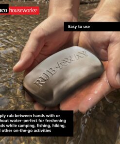 amco 8402 Rub-a-Way Bar Stainless Steel Odor Absorber, Single, Silver Original 34 81NrIn2jxTL