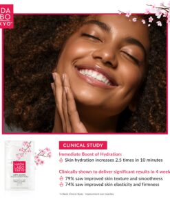 Hada Labo Tokyo Anti-Aging Facial Sheet Mask, with Super Hyaluronic Acid, Collagen, Soy Peptides & Vitamin E, Spa Face Mask Reduces Fine Lines & Wrinkles, Firms & Hydrates, 4 ct 21 81Ns6FqT9FL