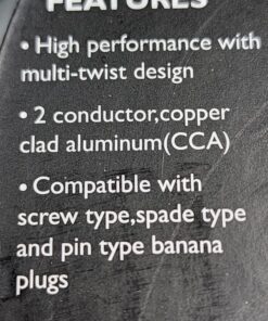 14AWG Speaker Wire, GearIT Pro Series 14 AWG Gauge Speaker Wire Cable (100 Feet / 30.48 Meters) Great Use for Home Theater Speakers and Car Speakers Black 100 Feet 43 81NsictSPhL