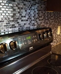 RoomMates StickTILES Traditional Marble Peel and Stick Backsplash Tiles - 4 Per Pack, Blue and White - TIL3229FLT 49 81Nt21LyL