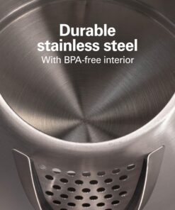 Hamilton Beach Electric Tea Kettle, Water Boiler & Heater, 1.7 Liter, Cordless Serving, 1500 Watts for Fast Boiling, Auto-Shutoff and Boil-Dry Protection, Stainless Steel (40880) 1.7 L 30 81Nu 7TuxBL