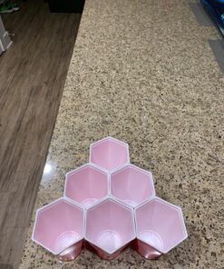 HEXCUP - Reusable Party Pong Cup Set by PartyPong - 22 Reusable Cups, 3 Balls, & Plastic Game Card 36 81NuANvGFL