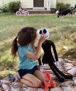 Jay Franco Disney Nightmare Before Christmas Plush Stuffed Jack Skellington Pillow Buddy - Kids Super Soft Polyester Microfiber, 27 inch (Official Disney Product) Black - Jack Skellington 21 81NuFaBGXDL