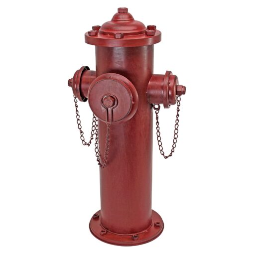 Design Toscano Vintage Metal Fire Hydrant Statue Large Container