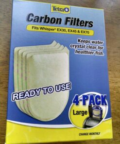 Tetra Carbon Filters for Aquariums, Fits Whisper EX Filters, Cleans Aquarium Water, 4 Count 4-Count large 39 81NvNjIfkYL