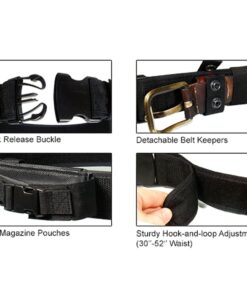 Alternative view of UTG Heavy Duty Elite Law Enforcement Pistol Belt with Dual Mag Pouches Black
