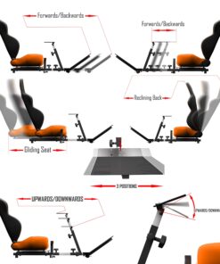 Openwheeler Advanced Racing Seat Driving Simulator Gaming Chair with Gear Shifter Mount Orange 13 81NvgFDbxbL