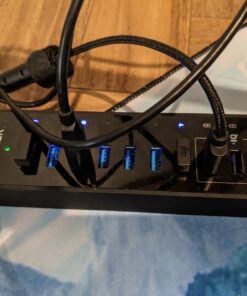 Anker 10 Port 60W Data Hub with 7 USB 3.0 Ports and 3 PowerIQ Charging Ports for MacBook, Mac Pro/Mini, iMac, XPS, Surface Pro, iPhone 7, 6s Plus, iPad Air 2, Galaxy Series, Mobile HDD, and More 34 81NwDGu0AQL