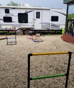 GoSports Ladder Toss Indoor & Outdoor Game Set with 6 Soft Rubber Bolo Balls and Travel Carrying Case - Choose Pro or Classic Classic Ladder Toss 33 81NwfDj4yBL