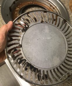 Kitchen + Home Stove Top Smokeless Grill Indoor BBQ, Stainless Steel with Double Coated Non Stick Surface Stove Top Grill 58 81Nx9O4FOL