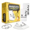 Star Right Math Flash Cards - Multiplication Flash Cards - 169 Hole Punched Math Game Flash Cards - 2 Binder Rings - for Ages 8 and Up - Multiplication Flash Cards 3rd Grade, 4th, 5th, and 6th Grades 169 Multiplication Flash Cards