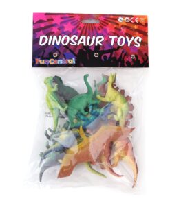Fun Central 12 Pieces - Jumbo Plastic Dinosaur Figures in Bulk Party Favors for Kids and Toddlers - Assorted Designs 23 81NzLMVGSSL