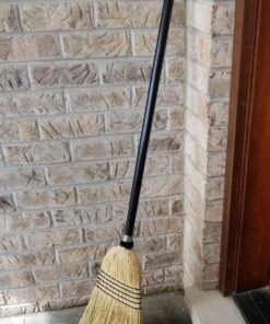O-Cedar Heavy Duty Corn Broom | Commercial-Grade Indoor and Outdoor Broom to Sweep & Clean Hard Floors| Sturdy Wooden Handle for Strength & Durability, Yellow, Black, 1 Count 1 Count (Pack of 1) 24 81NzVu9EgjL