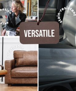 MastaPlasta Self-Adhesive Premium Leather Repair Patch - Black 8in x 4in (20 x 10 cm). Instant Upholstery Quality Patch for Sofas, Car Interiors, Bags, Jackets, Vinyl & More A Black Leather 30 81O 3uvcshL 2