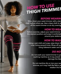 SteelFit Thigh Trimmers - Workout Enhancer - Increase Circulation - Sweat More - Maximum Fat Burning - Reduce Cellulite - Adjustable - Unisex - Includes One Left and One Right Thigh Trimmer 10 81O XLwfsiL